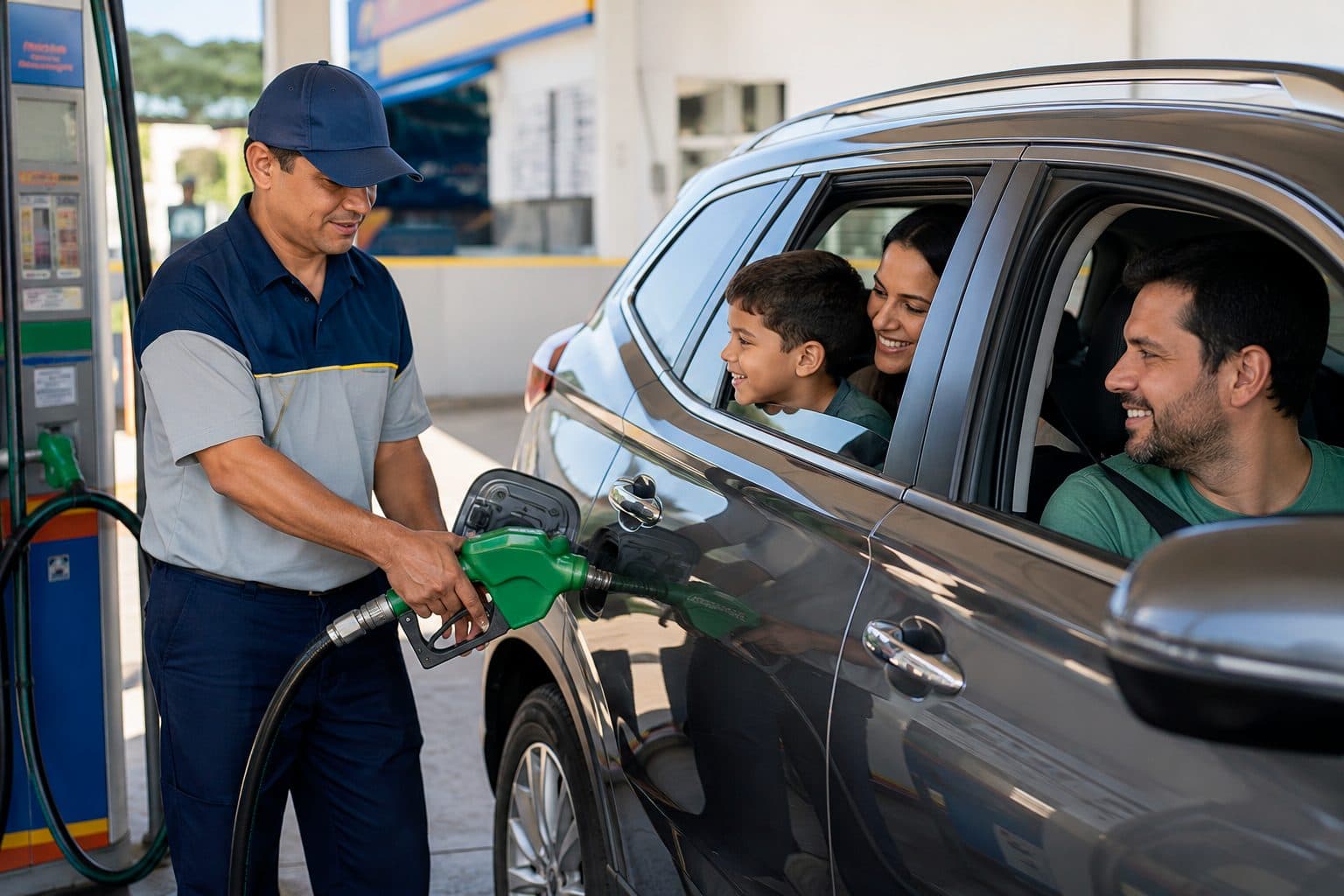 Abastecimento de veículo com etanol